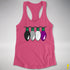 Asexual Pride Christmas Lights Racerback Tank - Hot Pink